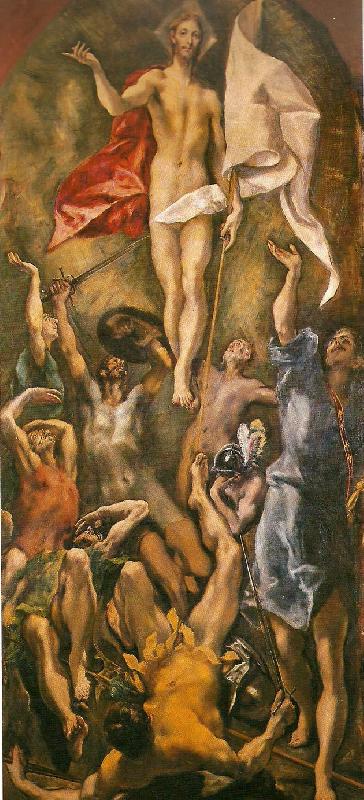 El Greco resurrection oil painting image